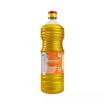 Масло из рисовых отрубей Patanjali, масло холодного отжима, подходит для приготовления пищи и не содержит холестерина, масло для ежедневного использования, бутылка 1 л