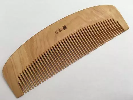 Масло камелии Akane Samswood Yang Comb, изготовленное по индивидуальному заказу в Японии, «Желтый гребень» (4 дюйма) [Самшитовый гребень]