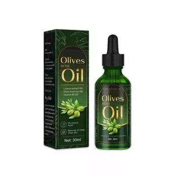 Масло от прыщей, оливковое масло, очищающее масло от прыщей, оливковое масло для осветления шрамов от прыщей, масло для ухода за кожей, 30 мл One size белый