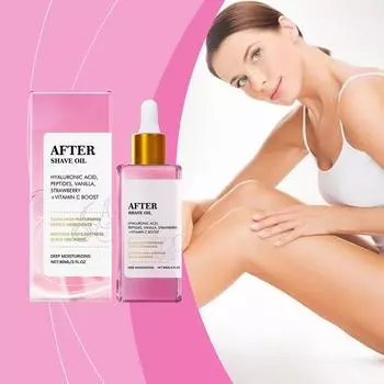 Масло после бритья со вкусом клубники успокаивает кожу, увлажняет, смягчает и разглаживает Масло для ежедневного ухода 90 мл One Size