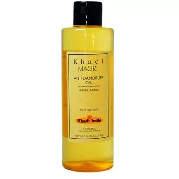 Масло против перхоти с Чайным деревом и Нимом (210 мл), Anti Dandruff Oil, Khadi Mauri 12.34375