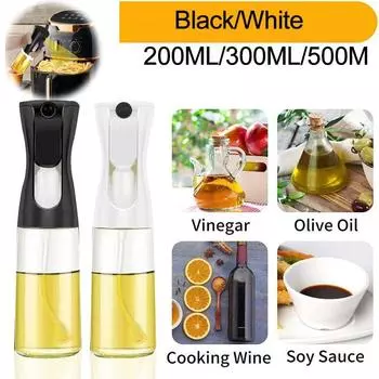 Масло-распылитель Бутылка для приготовления пищи Кухня Оливковое масло Распылитель для кемпинга Барбекю Выпечка Уксус Соевый соус 200 мл 300 мл 500 мл 200ML чёрный