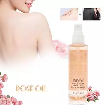 Масло розы, натуральное масло для укрепления волос, увлажняющее масло для кожи против старения, увлажняющее масло для тела, питающее кожу, укрепляющее кожу головы, 98,9 мл белый