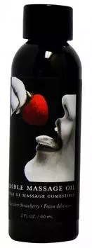 Масло съедобное массажное клубничное 60мл TU прозрачный