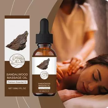 Масло сандалового дерева для массажа, ароматерапия, растительное масло для ухода за кожей, СПА-масло 30 мл
