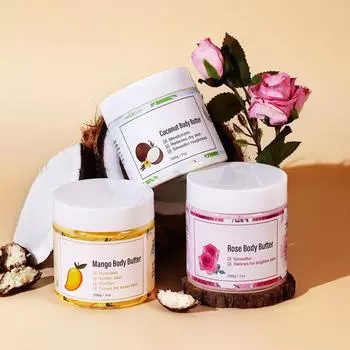 Масло ши для тела Растительный увлажняющий крем для ухода за телом 200 мл One Size жёлтый