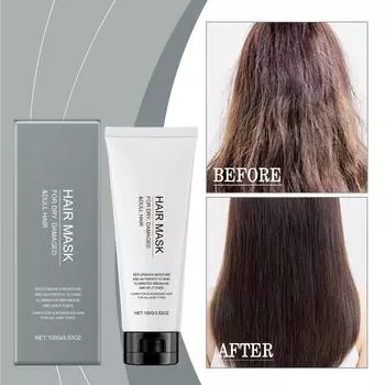 Масло ши глубоко питает и восстанавливает поврежденные волосы. Маска для волос делает волосы сильными и блестящими. белый