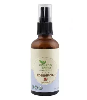 Масло Шиповника: для ухода за кожей и волосами (50 мл), Raw Rosehip Oil, Nature s Tattva 50ml