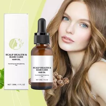 Масло-сыворотка для ухода за волосами Castor Hair Serum Oil улучшает состояние сухих и вьющихся волос, увлажняет и питает кожу головы, 30 мл One Size