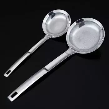 Маслоотделитель из нержавеющей стали, мелкоячеистый проволочный дуршлаг, сито, кухонная ложка для муки 11cm