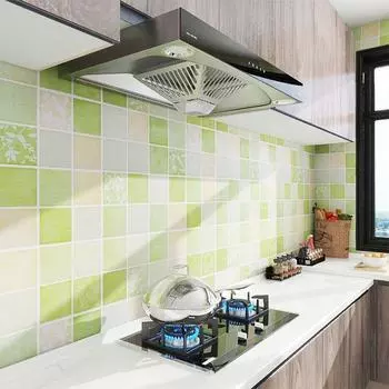 Маслостойкая наклейка, термостойкая настенная наклейка, водостойкие и влагостойкие обои, самоклеящаяся наклейка, алюминиевая фольга 2*0.6m