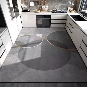 Маслостойкий и водостойкий ПВХ-кожаный большой ковер, современный напольный коврик, кухонный ковер, украшение для дома 50x80cm