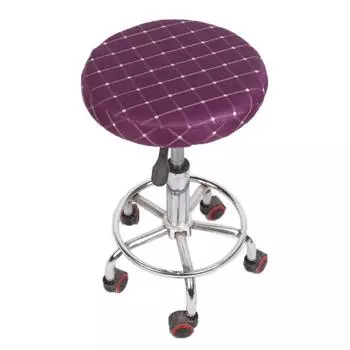 Маслостойкий круглый чехол для сиденья, решетчатый противоскользящий защитный чехол, универсальный чехол для барного стула None серый