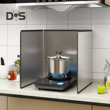 Маслостойкий защитный кожух, удобный для хранения. Складной долговечный 2-3-сторонний экран от брызг жира.