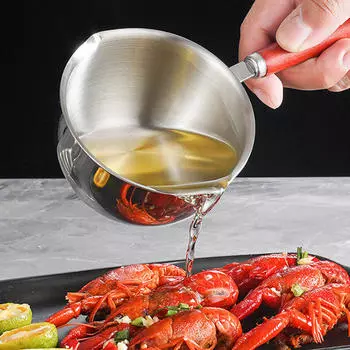 Масляная кастрюля для подогрева масла, многофункциональная градуированная кастрюля для молока, устойчивая к ржавчине, мини-кулинария для 500ML