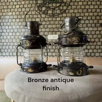 Масляная лампа шахтера ручной работы из латуни - 12 дюймов, функциональная настенная подвеска и декор стола, морской фонарь в виде корабля, лодки, якоря, для офиса, дома, рождественский подарок