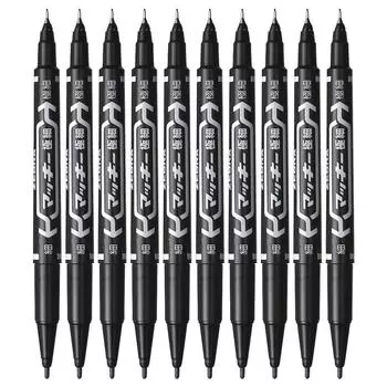 Масляная ручка ZEBRA Mackie Extra Fine Black 10 шт. B-MO-120-MC-BK