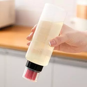 Масляная щетка, пищевая бутылка для масла, гибкая щетина, дизайн, прозрачная пищевая бутылка для масла, не содержащая BPA, контейнер для гриля и жарки красный