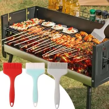 Масляная щетка Пищевая термостойкая гибкая щетина BPA Эргономичная антипригарная ручка Многофункциональная бесплатная кухня красный