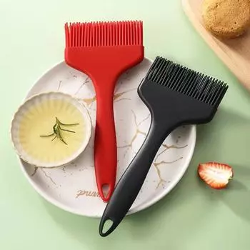 Масляная щетка Равномерно распределенная широкая головка Удобная ручка Отверстие для подвешивания Жаропрочная кисточка для наметывания Очень большая силиконовая кисть для кондитерских изделий Товары для кемпинга красный