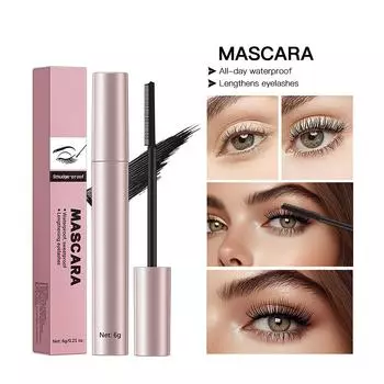 Масляная тушь для ресниц, удлиняющая ресницы, подкручивающая, не размазывается, водостойкая и устойчивая к поту One Size