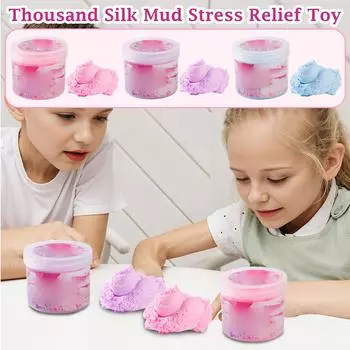 Маслянистая шелковая грязь. Грязь для рисования на основе хлопкового клея. Шелковая грязь. Декомпрессионные игрушки One Size синий