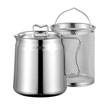 Масляный фильтр из нержавеющей стали 1,5/2 л с большой емкостью корзины для фритюрницы с мелкой сеткой L