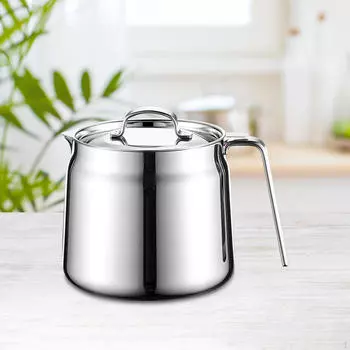 Масляный горшок из нержавеющей стали, многофункциональный контейнер с крышкой большой емкости для