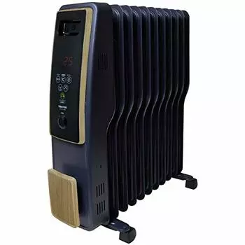 Масляный обогреватель Technos 11 пластин с цифровым дисплеем и текстурой дерева TOH-D1110NB