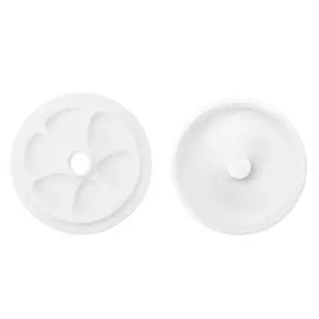 Mason Jar Paint Palette with Lid Portable Artist Color Mixing Tray for Watercolors Acrylics Plastic White Paint Tray