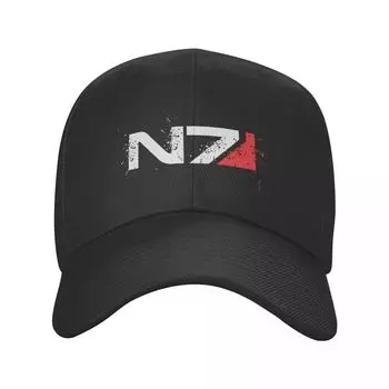 Mass Effect N7 Панк Унисекс Бейсболка для видеоигр Взрослый Альянс Военная Регулируемая шляпа для папы Женская унисекс на открытом воздухе Baseball Cap