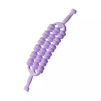 Massage Roller Rod Anti Slip Handles Fascia Tool Muscle Relaxer for Workout Legs Body фиолетовый
