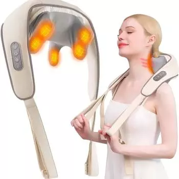Massage Shawl Trapezius Muscle Massage And Clip Integrated Shoulder And Neck Massager Neck Massager Knead Cervical Spine слоновая кость