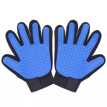 Массаж для домашних животных, собак, кошек, удаление волос, щетка для чистки, силиконовый ершик для удаления волос the left hand синий