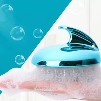 Массаж кожи головы, бытовая расческа для мытья шампунем, ручная расческа для мытья волос, портативная щетка для душа для женщин серебряный