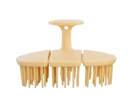 Массаж кожи головы лимонно-желтая щетка,