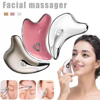 Массаж лица и шеи Гуаша Устройство для удаления морщин на лице Массажер для похудения тела Электрический инструмент для ухода за кожей лица и красоты