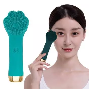 Массаж лица высокочастотная вибрация очищающий инструмент водонепроницаемый силиконовый очищающий щетка Assorted Color