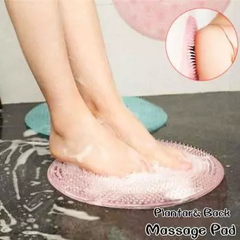 Массаж ног, душ, силиконовый коврик для пилинга, купание, чистка, массажная подушка для спины, коврик розовый
