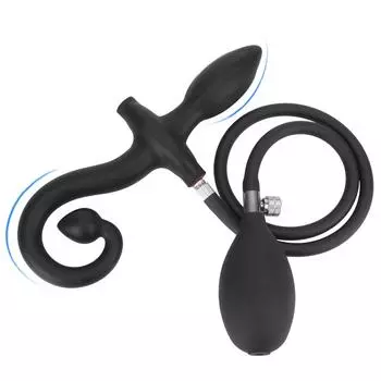 Массаж простаты анальный расширитель секс-игрушка для мужчин и женщин анальная пробка дилдо насос собачий хвост надувная анальная пробка игры для взрослых Black