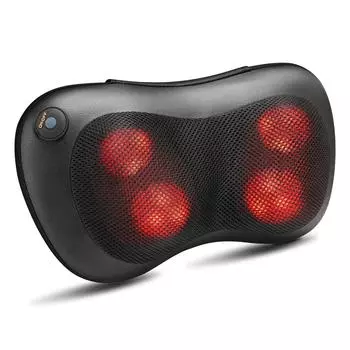 Массаж шеи и поясницы Deestop с подогревом, жесткий массаж плеч, спина с дневной подушкой, массаж, массажер, подушка, массажер, бедра, жесткость,