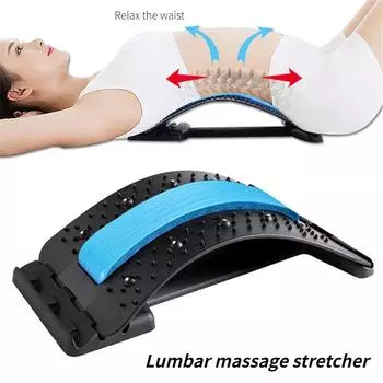 Массаж спины, поясничная поддержка, инструмент для палубы, хиропрактика, тренажер для расслабления талии, Chiroboard, облегчение позвоночника, расслабляющий корректор осанки синий