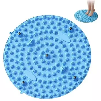 Массаж стопы Массаж точек давления стопы Йога Массаж стопы Доска шиацу Снятие усталости Ходьба Камень Точка давления Главная Круглая Доска для акупрессуры Коврик синий