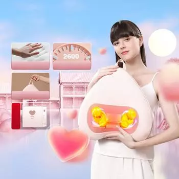 Массаж талии с подушкой «Любовь ко Дню святого Валентина» Массажная подушка в форме сердца Многофункциональный бытовой массажер для шеи, спины, поясничного отдела позвоночника, массажер для талии Plug-in