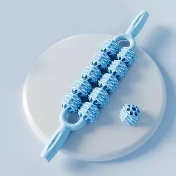 Массаж тонких ног Йога-растяжитель для икр Роликовый мяч Массаж мышц Расслабляющая палочка Упражнение на фитнес для тела Волчий зуб Фасция Палочка синий