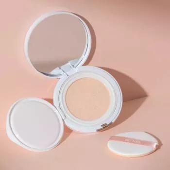 [Массаж] Vunio Calming Cool Tone Up Sun Cushion 25 г Большой размер Raw Ice Cooling SPF 50, 1 шт.