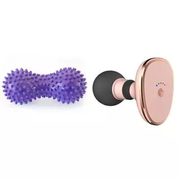 Массаж в форме арахиса, фитнес-мяч, расслабляющий массажер для тела с шипами (фиолетовый)