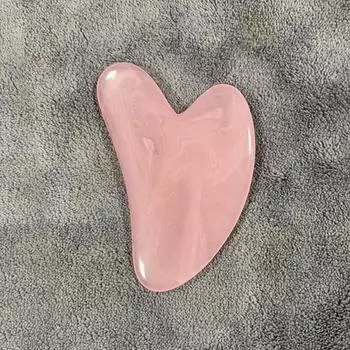 Массаж в форме сердца СПА Пчелиный воск Гуаша Скребковый массажный скребок Массажер для лица Массажер для лица Гуаша Доска розовый