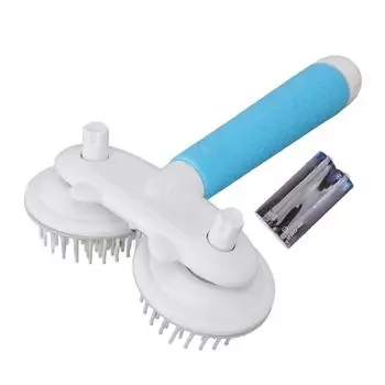 Массажер для домашних животных Эффективное удаление шерсти Успокаивает боль в мышцах Способствует расслаблению Ручной отрицательный ион синий