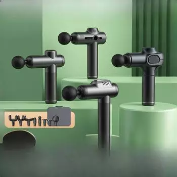 Массажер для фасции, домашний фитнес, профессиональный интеллектуальный массажный пистолет, электрический мини-пистолет для фасции с ЖК-дисплеем.